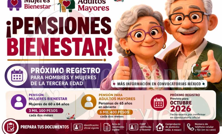 Pensiones Bienestar: documentos que puedes preparar ante el próximo registro de octubre de 2026