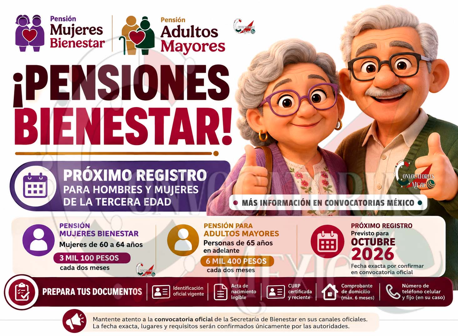 Pensiones Bienestar: documentos que puedes preparar ante el próximo registro de octubre de 2026
