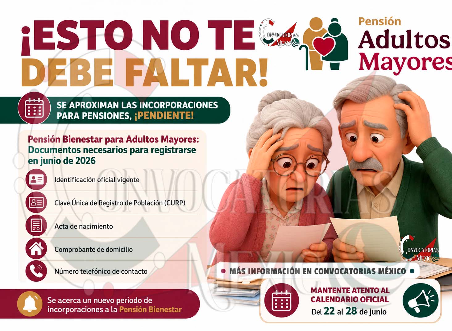 Pensión Bienestar 2026: Estos son los documentos que debes preparar para el próximo registro de adultos mayores