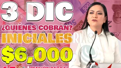 Iniciales que cobrarán su Pensión del Bienestar el día de HOY. 3 de Enero