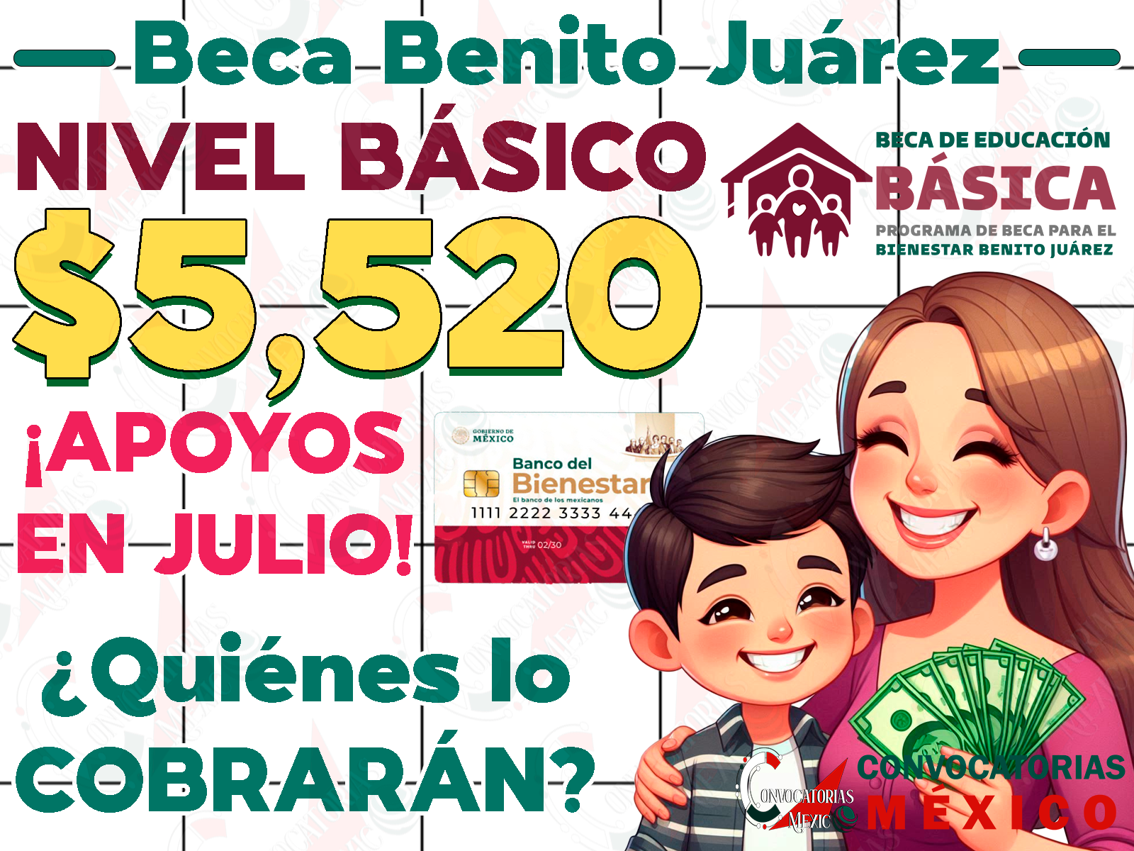 Beca Benito Juárez de Educación Básica, ¿Quiénes cobrarán $5,520 en JULIO?