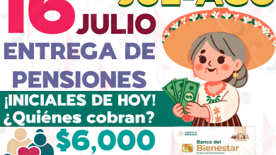 Estas son las INICIALES que cobrarán su Pensión del Bienestar el día de HOY, 16 de JULIO