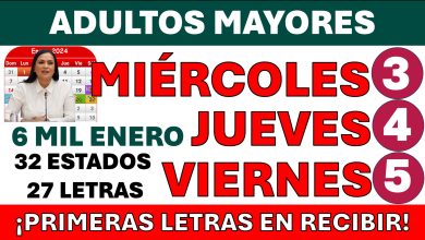 03-04-05 ENERO PAGOS BIENESTAR 6 MIL PESOS ADULTOS MAYORES 65+ SEMANA DE DEPÓSITOS X LETRAS ¡TODOS! ATENTOS a Ariadna Montiel Reyes