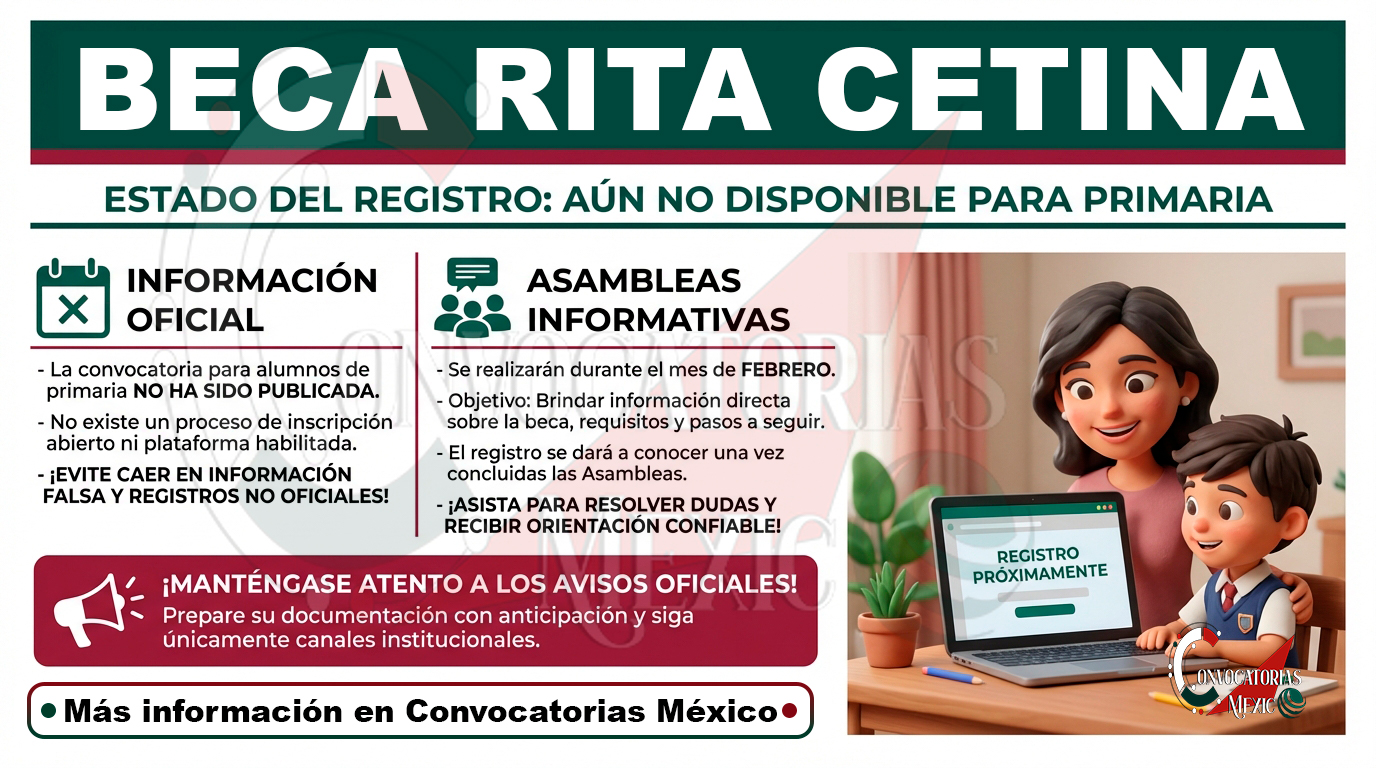 ¿Quieres formar parte de la Beca Rita Cetina en su nivel primaria? Aquí te contamos todo sobre la convocatoria
