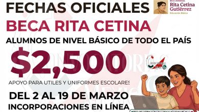 Beca Rita Cetina Primaria 2026: Registro en marzo para apoyo de uniformes y útiles escolares en México