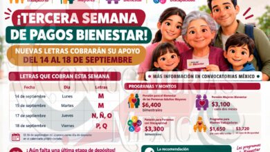 Pagos de Bienestar avanzan en septiembre: estas son las letras que cobran del 14 al 18 de Septiembre