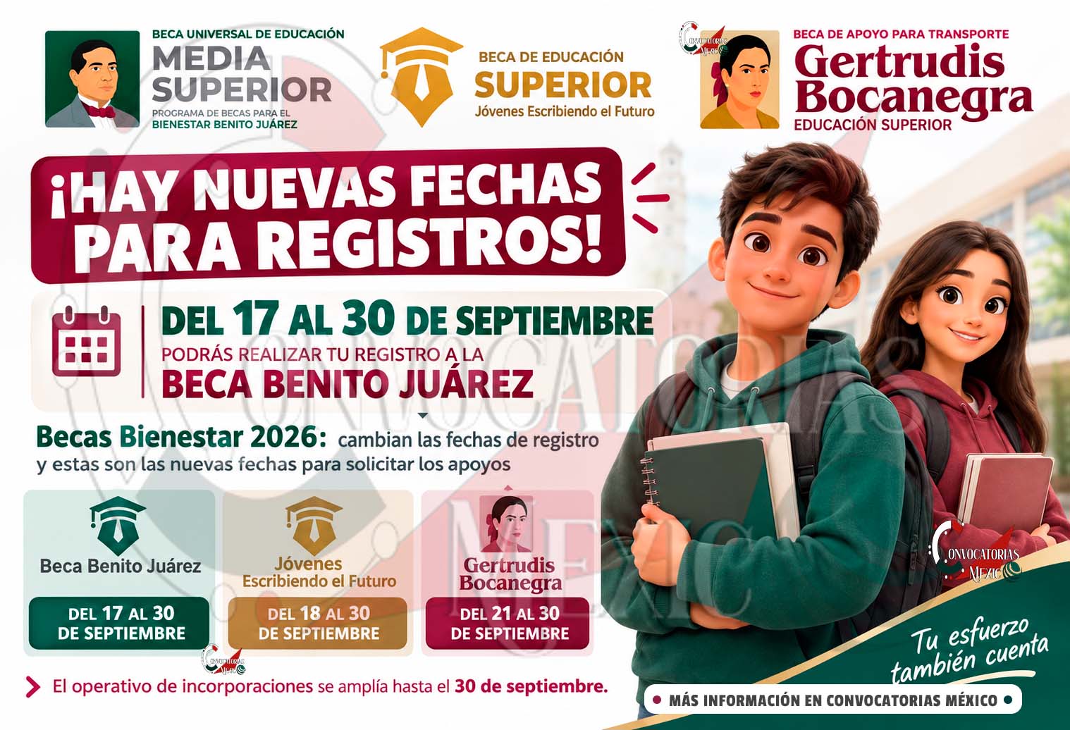 Becas Bienestar 2026: cambian las fechas de registro y estas son las nuevas fechas para solicitar los apoyos