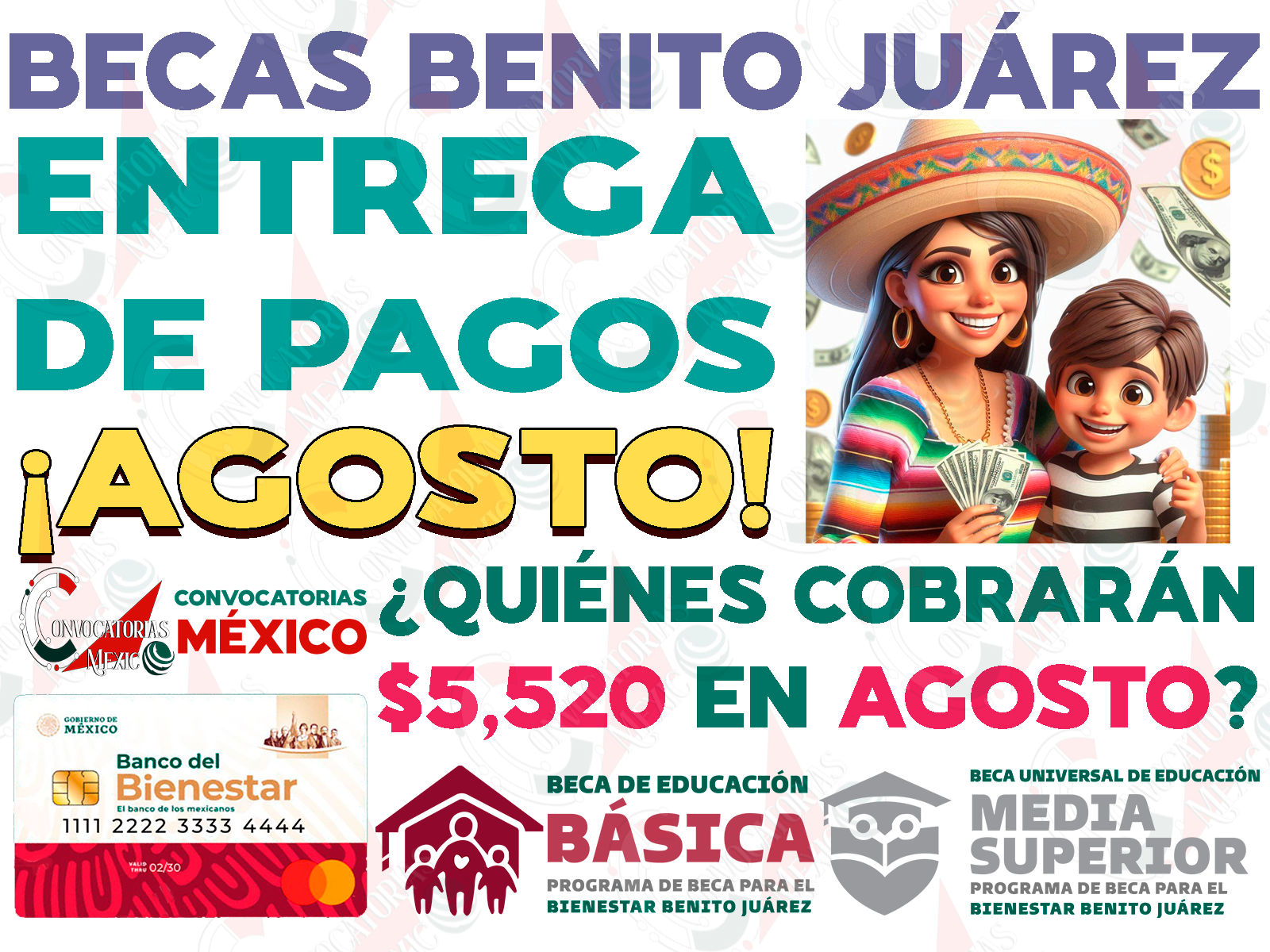 $5,520 pesos para beneficiarios de las Becas Benito Juáres ANTES DE QUE ACABE AGOSTO. ¿Quiénes recibirán este apoyo monetario y cuándo será depositado?