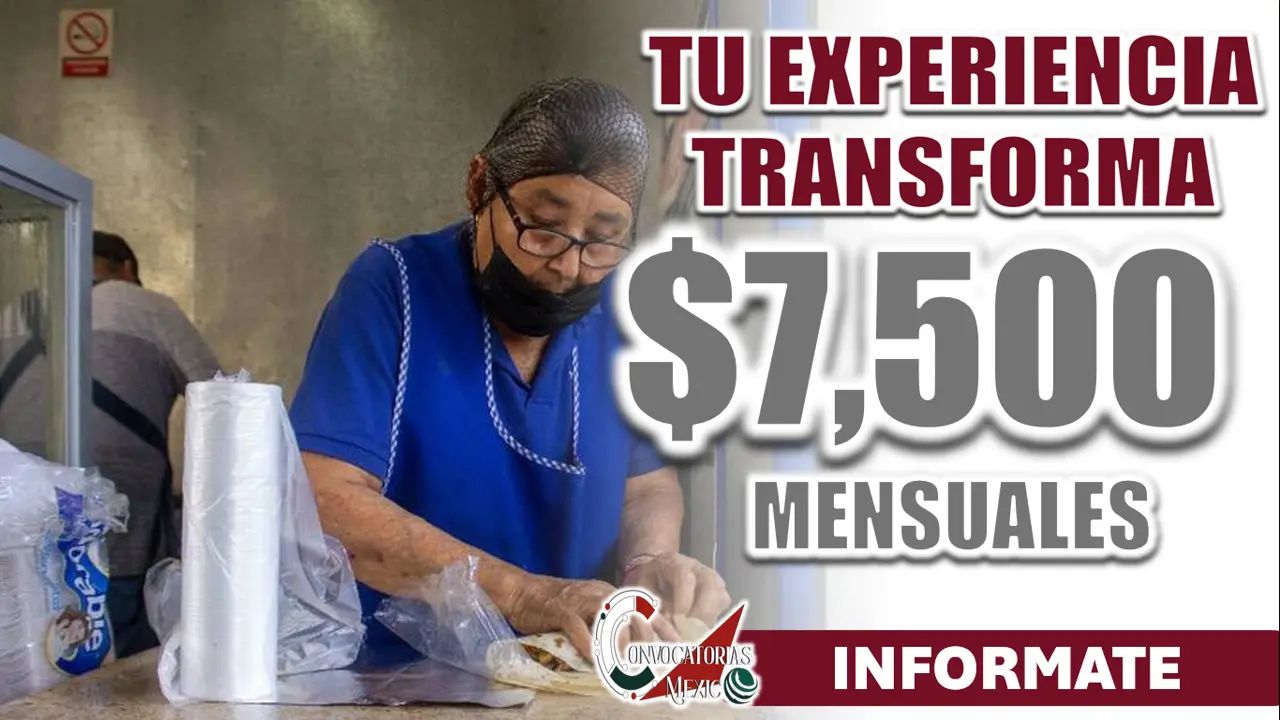 PROGRAMA TU EXPERIENCIA TRANSFORMA| BECA BIENESTAR DE 7 MIL 500 PARA PERSONAS DE 50 A 65 AÑOS