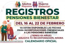 Abren registro a la Pensión para Personas Adultas Mayores del 16 al 22 de febrero