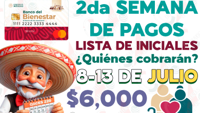 ¿Qué INICIALES cobrarán su Pensión del Bienestar en su SEGUNDA SEMANA de pagos?