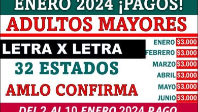 8 de Enero del 2024 ¡Aviso Bienestar para Adultos Mayores 65 y más! Siguen los pagos de 6 mil pesos para esta semana
