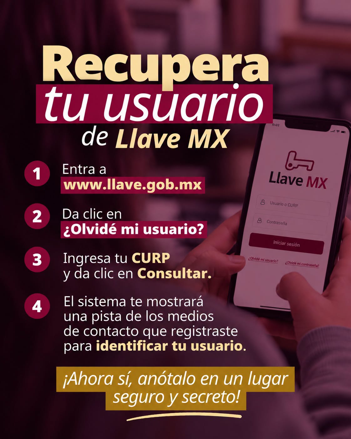 ¿Olvidaste tu contraseña o usuario de Llave MX? Así puedes recuperarlos antes del registro a las Becas Rita Cetina