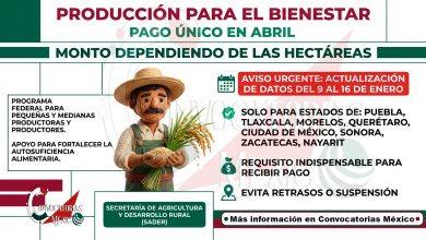 Producción para el Bienestar: autoridades anuncian actualización obligatoria de datos antes del pago de abril