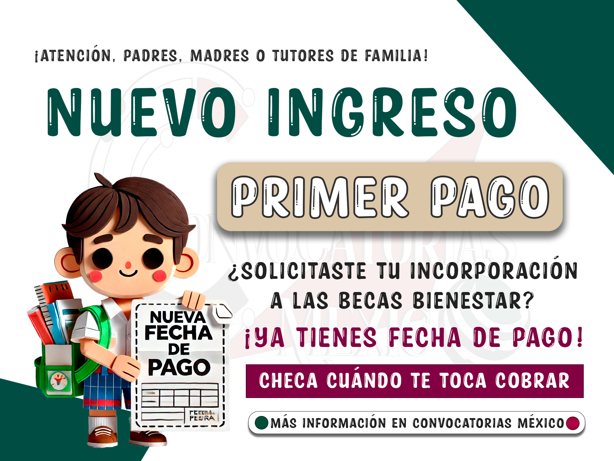 ¿Alumno de nuevo ingreso a la Beca para el Bienestar? Esta es tu nueva fecha de pago | Primer depósito