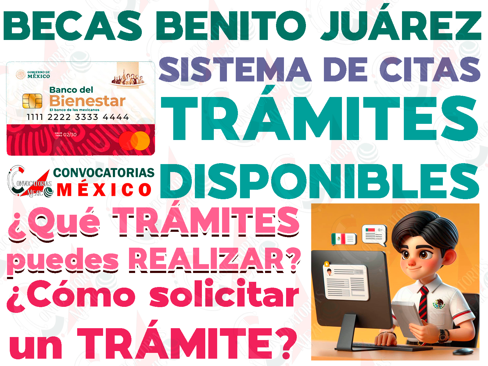 ¡Trámites YA DISPONIBLES en el sistema de citas de la Coordinación de Becas! ¿Qué procesos puedes realizar y cómo puedes hacerlos?
