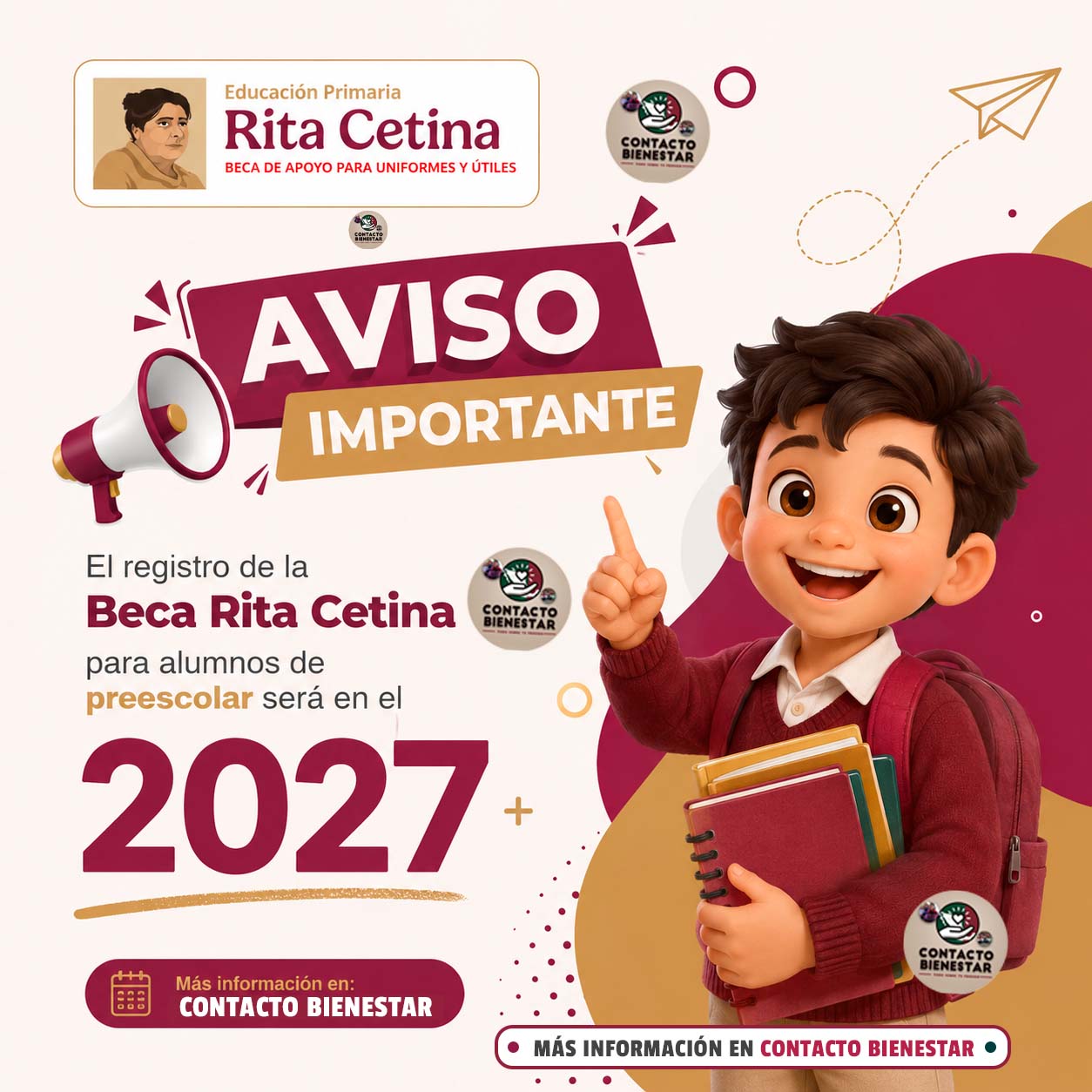 Beca Rita Cetina podría llegar al nivel preescolar; esto es lo que se sabe sobre el registro previsto para 2027 12 Beca Rita Cetina podría llegar al nivel preescolar; esto es lo que se sabe sobre el registro previsto para 2027