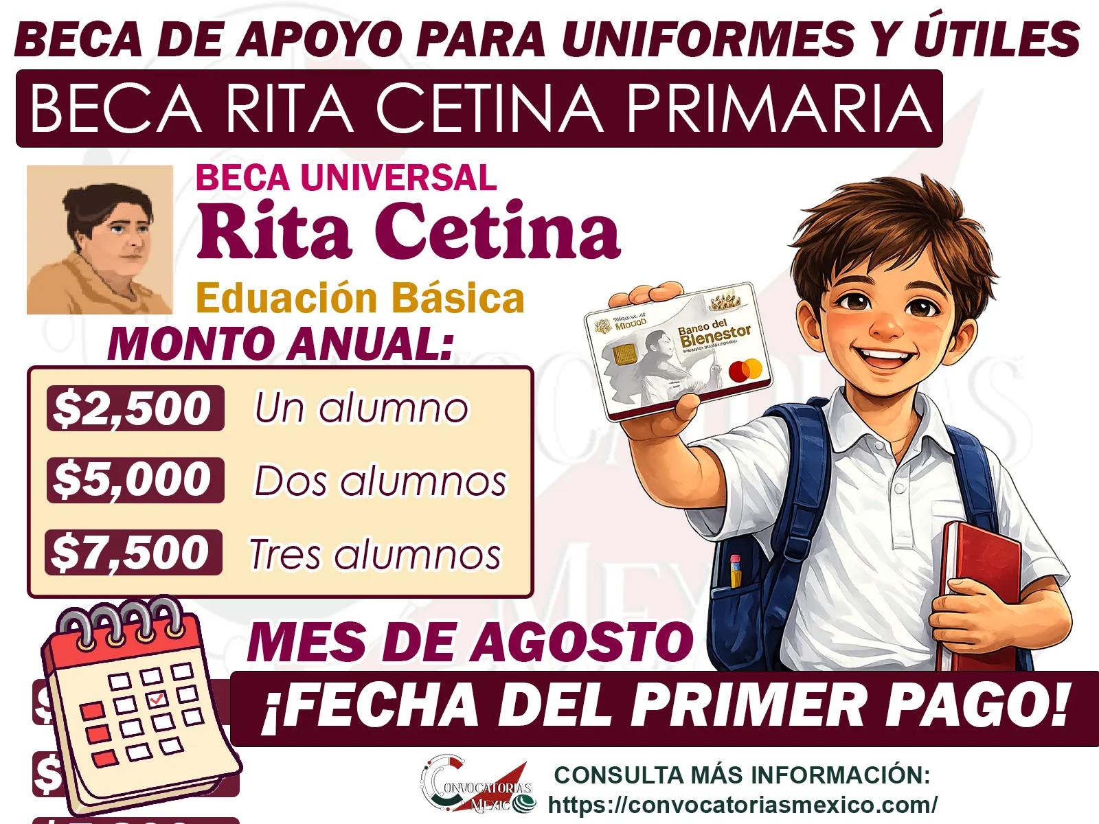 A partir de Esta fecha Recibirás tu Primer pago del Programa Uniformes y Útiles Escolares