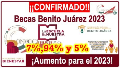 ¡¡CONFIRMADO!! Este es el porcentaje de AUMENTO a las Becas Benito Juárez 2023