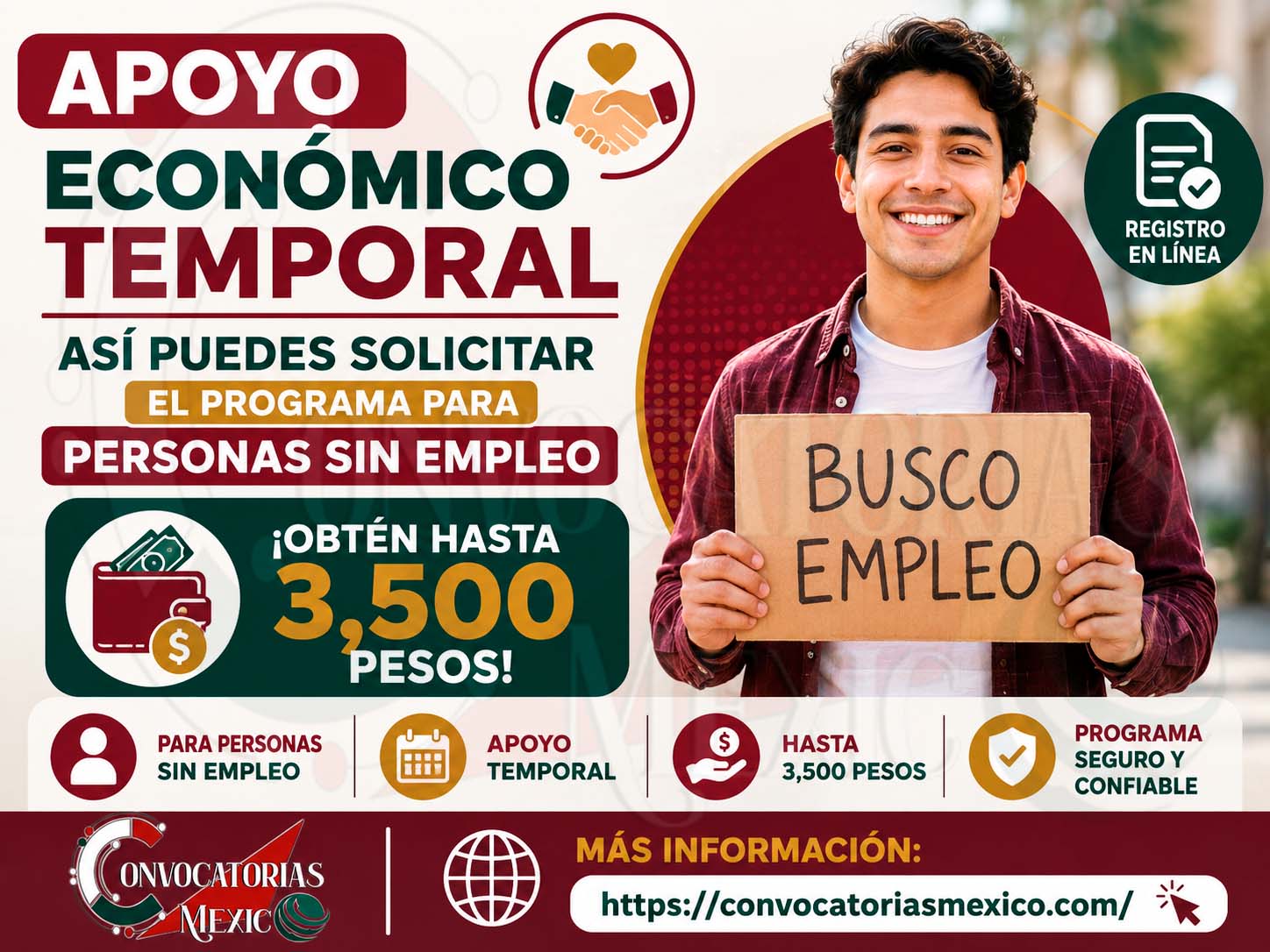 Apoyo Económico Temporal: Así puedes solicitar el programa para personas sin empleo ¡Obtén hasta 3 mil 500 pesos!