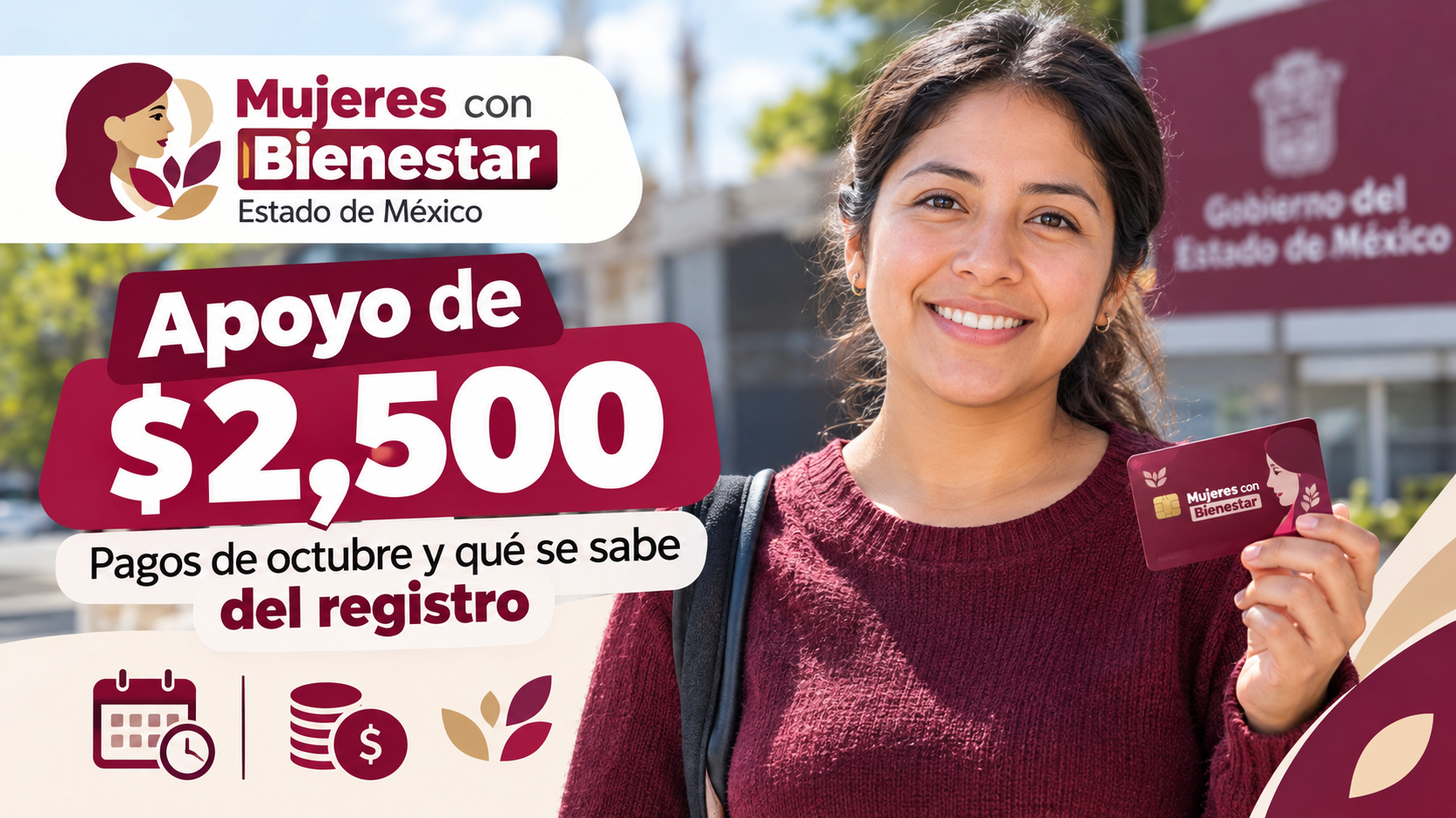 Mujeres con Bienestar Edomex 2026: apoyo de $2,500, pagos de octubre y qué se sabe del registro
