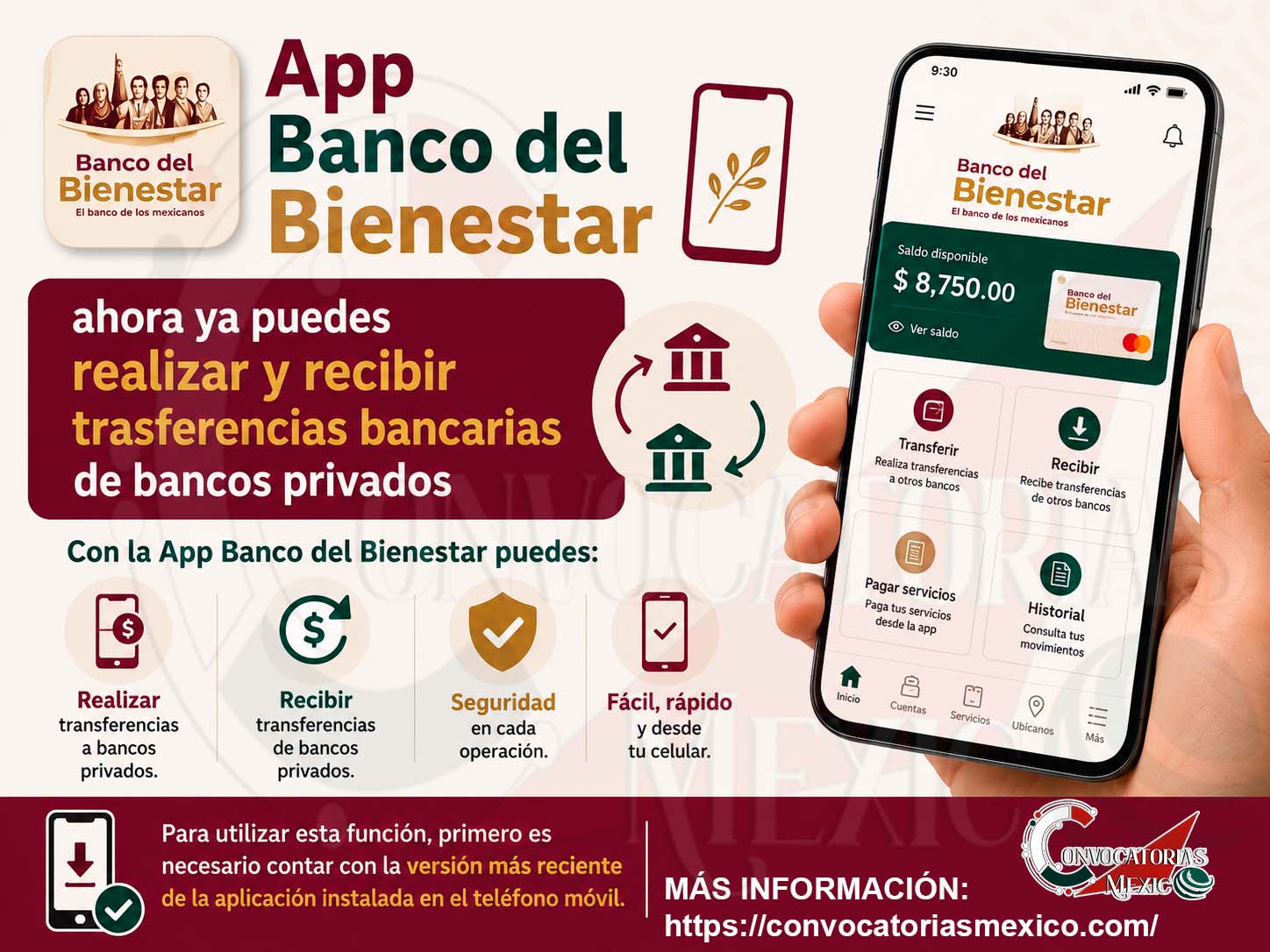 App Banco del Bienestar ahora ya puedes realizar y recibir trasferencias bancarias de bancos privados