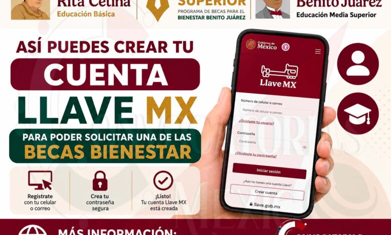 Asi puedes crear tu Cuenta Llave Mx para poder solicitar una de las Becas Bienestar