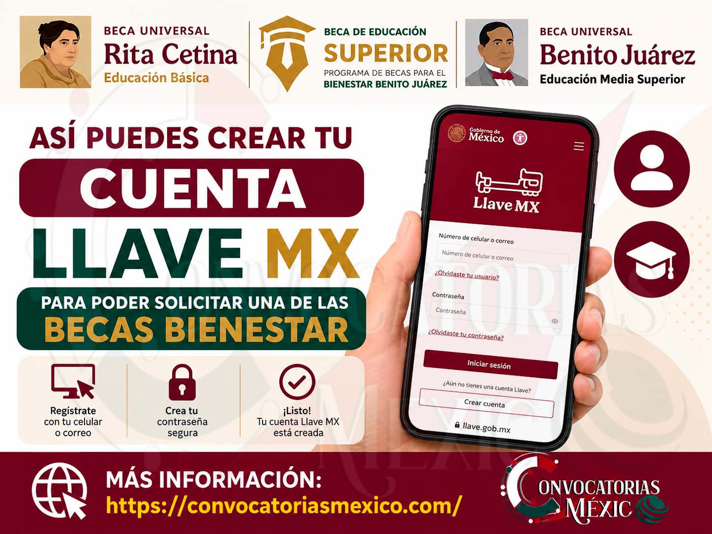 Asi puedes crear tu Cuenta Llave Mx para poder solicitar una de las Becas Bienestar