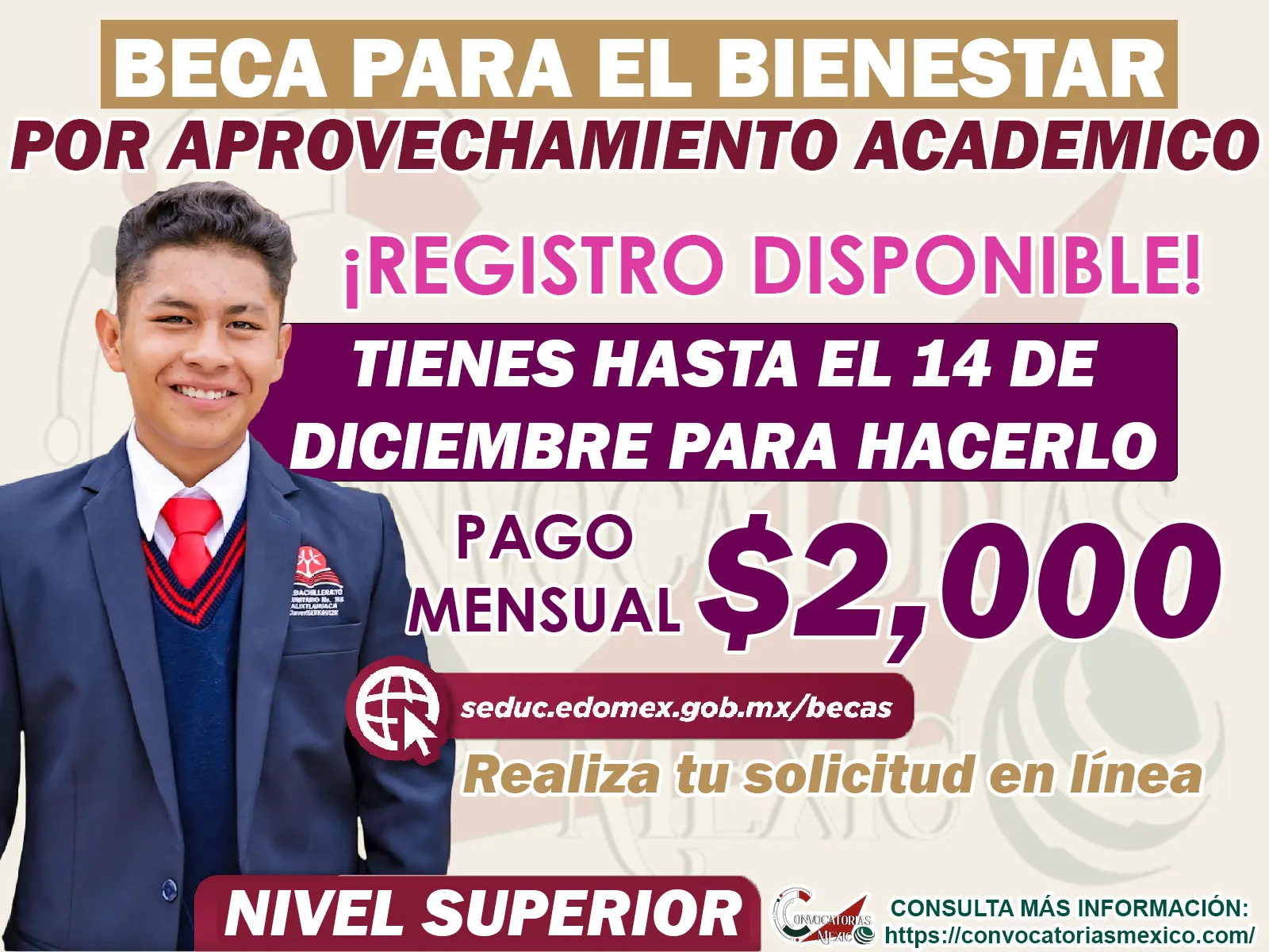 Así puedes solicitar la Beca de Aprovechamiento Académico ¡Estos alumnos podrán realizar su registro!