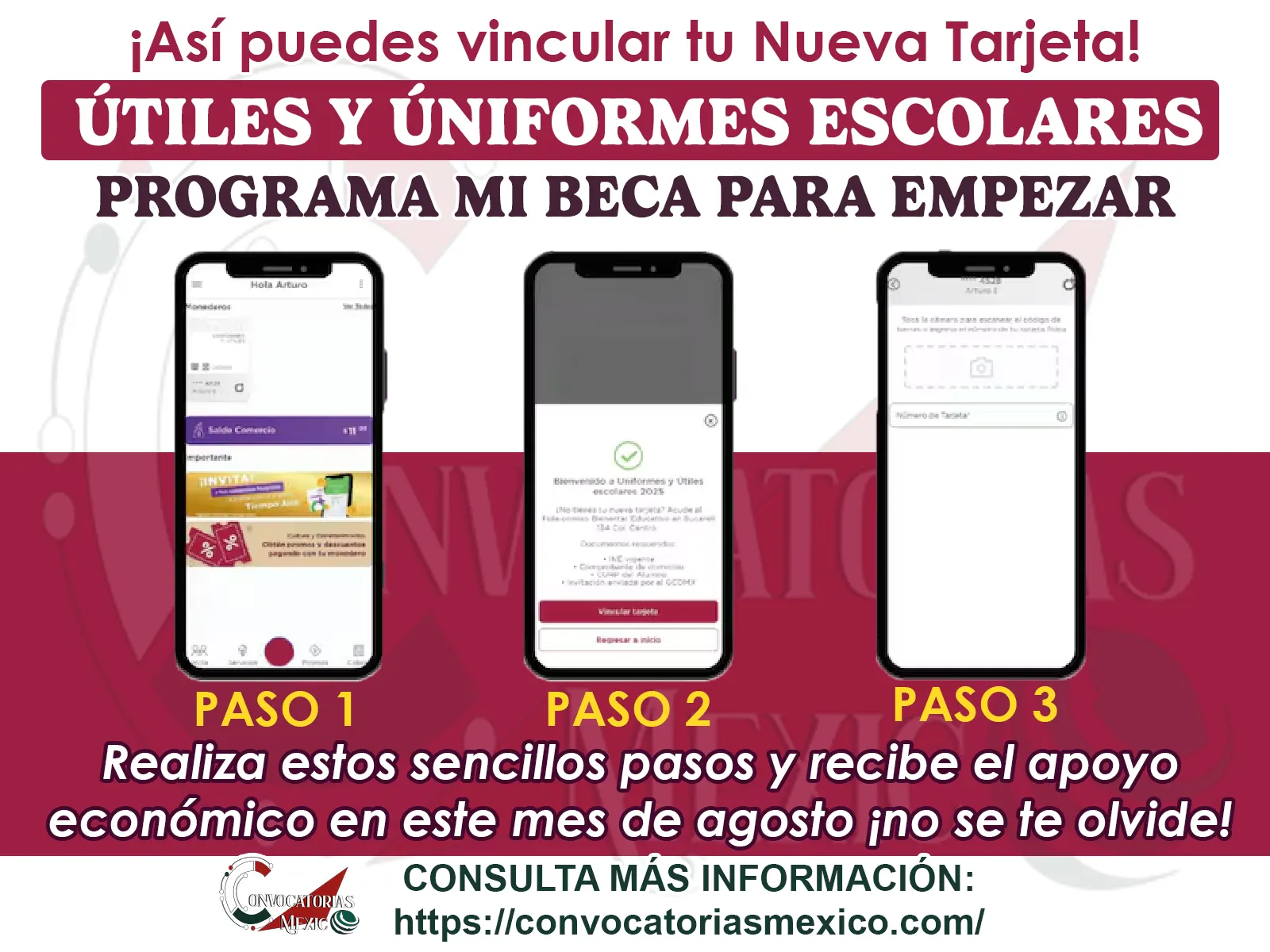 Así puedes vincular la Tarjeta de Útiles y Uniformes Escolares del Programa Mi Beca para Empezar 