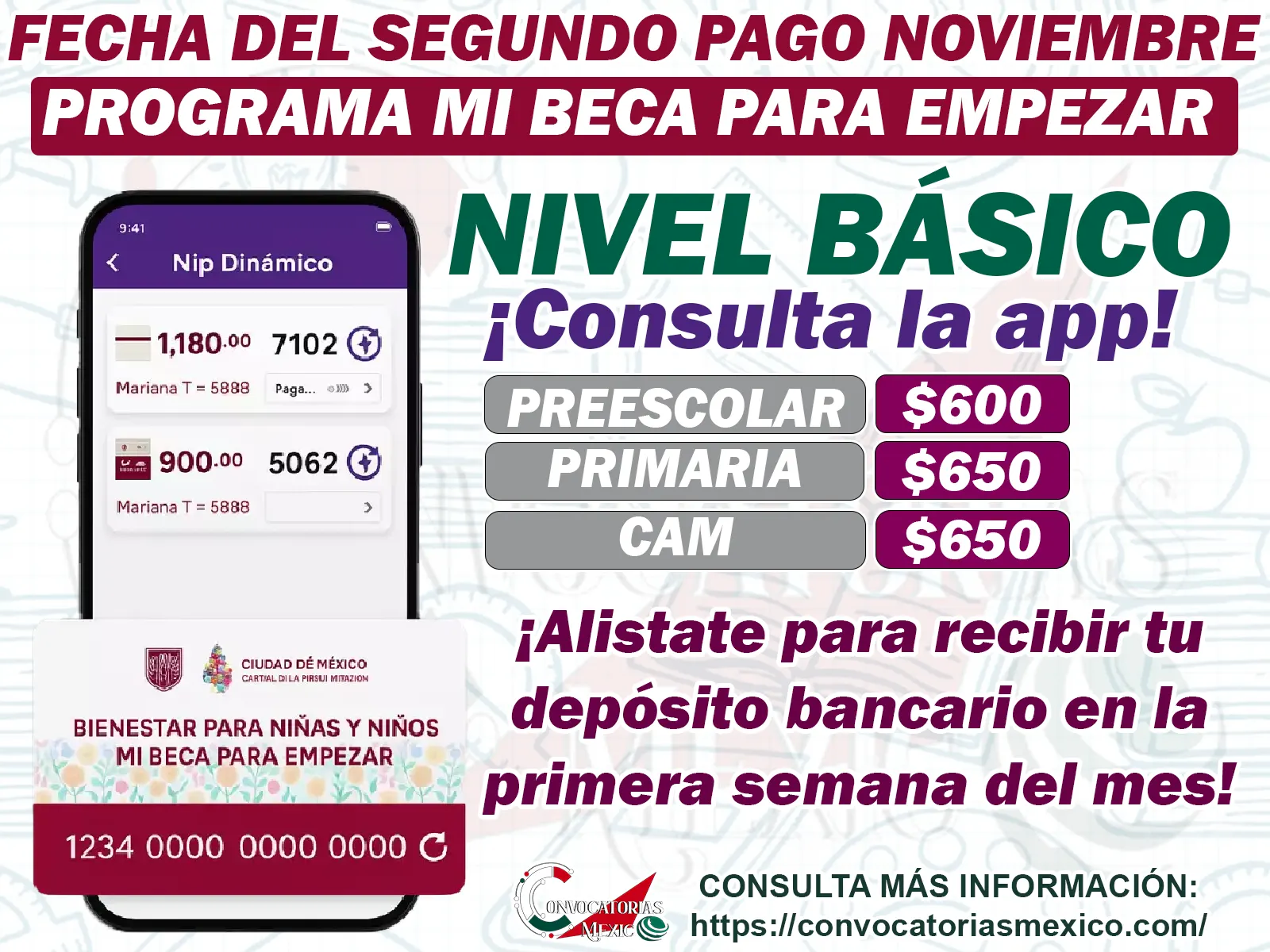 Atencion Beneficiario este dia te cae el deposito del mes de noviembre Mi Beca para Empezar