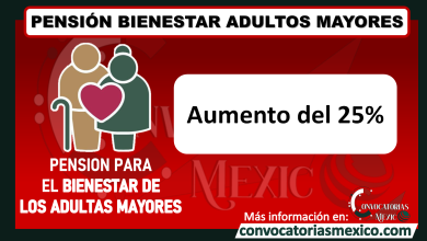 Pensión adultos mayores incremento del 25%