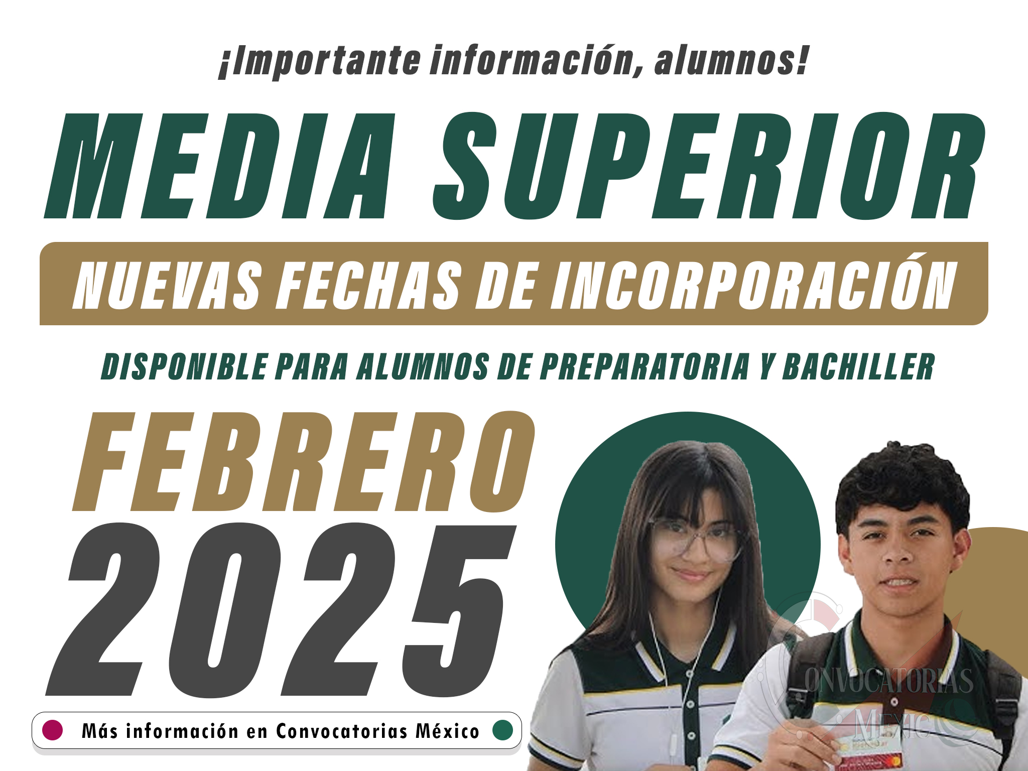 ¡Atención, alumnos de preparatoria y bachiller! Fechas para operativo de incorporación en todo el país, confirmado.