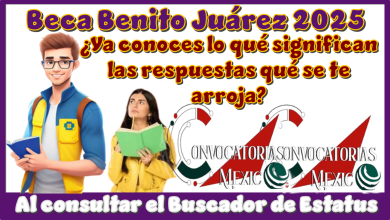  Beca Benito Juárez 2025 ¿Ya conoces lo qué significan las respuestas qué se te arroja al consultar el Buscador de Estatus?