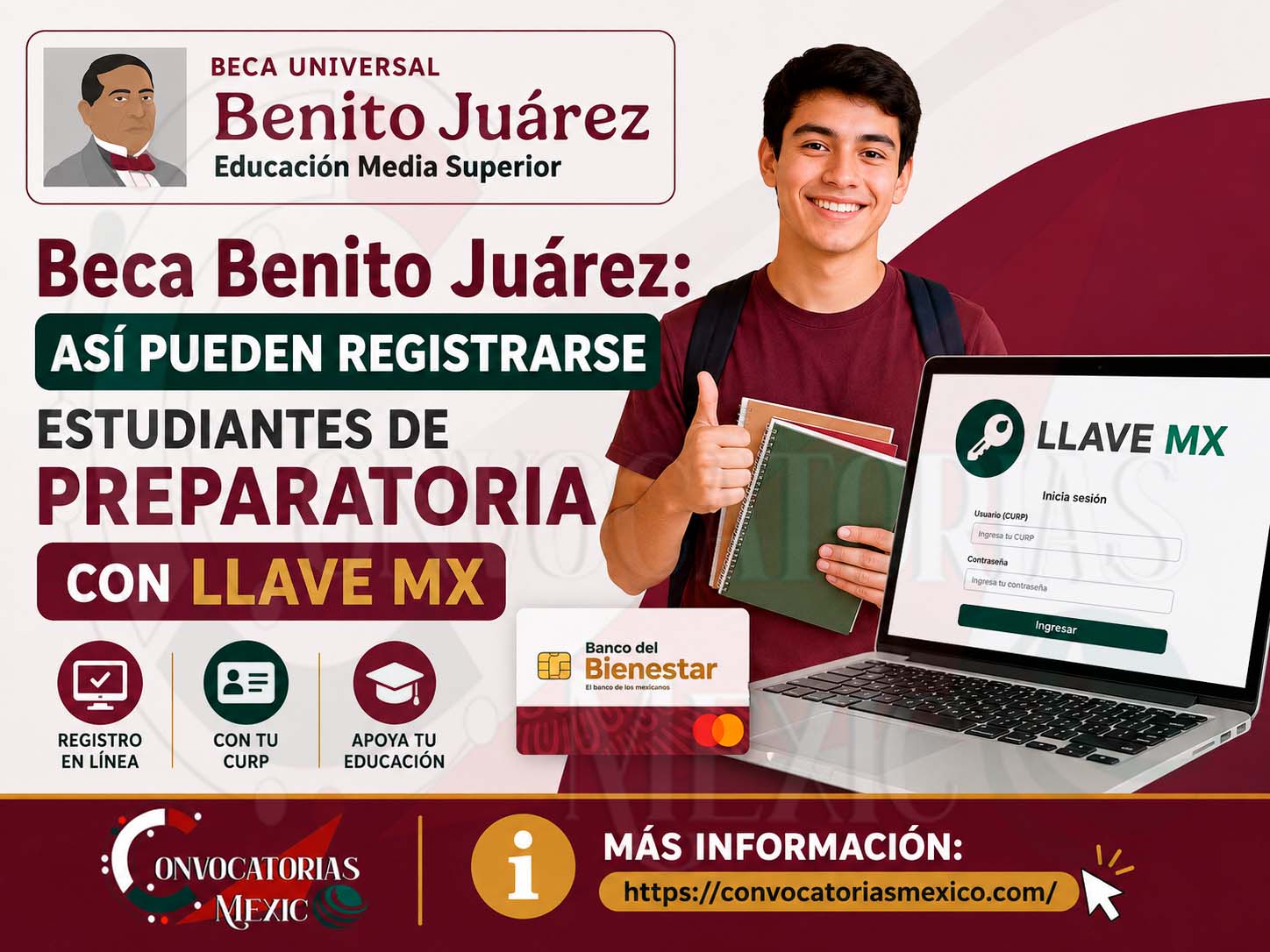 Beca Benito Juárez: Así pueden registrarse estudiantes de preparatoria con Llave MX