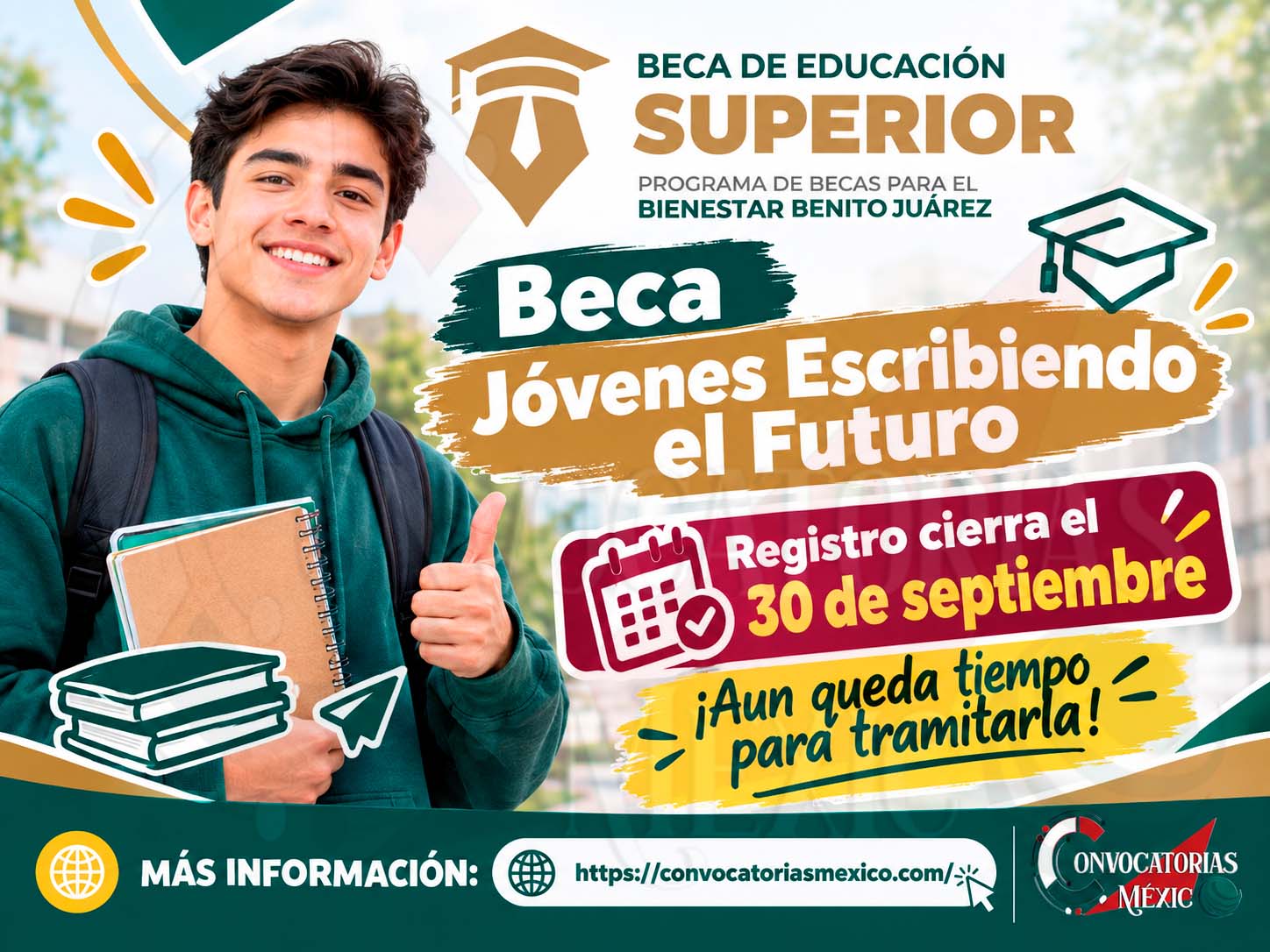 Beca Jóvenes Escribiendo el Futuro: Registro cierra el 30 de septiembre ¡Aun queda tiempo para tramitarla!