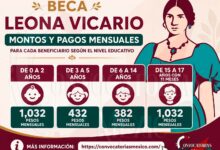 Beca Leona Vicario: Montos y pagos mensuales para cada beneficiario según el nivel educativo