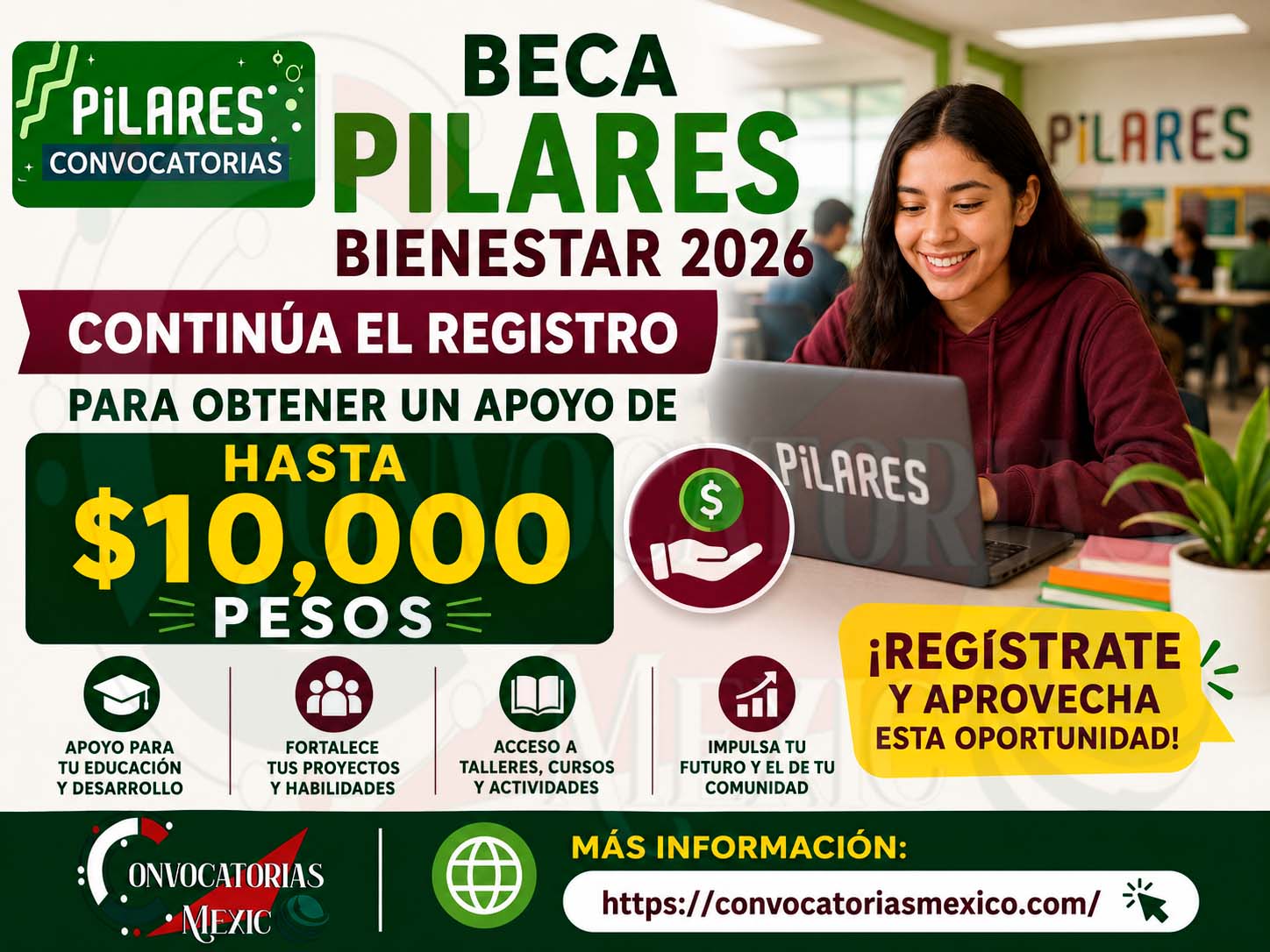 Beca PILARES ¡Asi puedes acceder al programa gubernamental que te ofrece $1000 por mes!