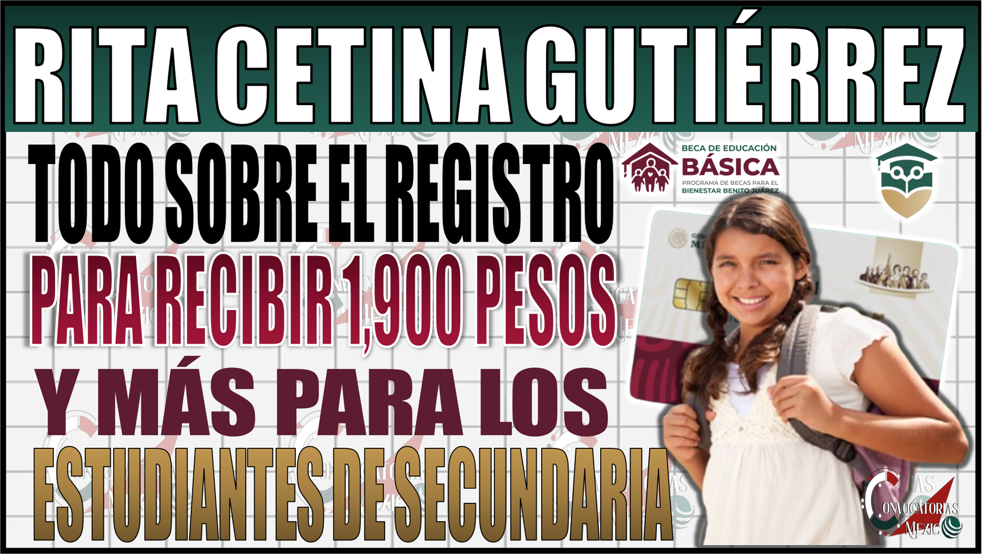 Beca Rita Cetina 2024: Todo sobre el registro para recibir el apoyo de 1,900 pesos y más para estudiantes de secundaria