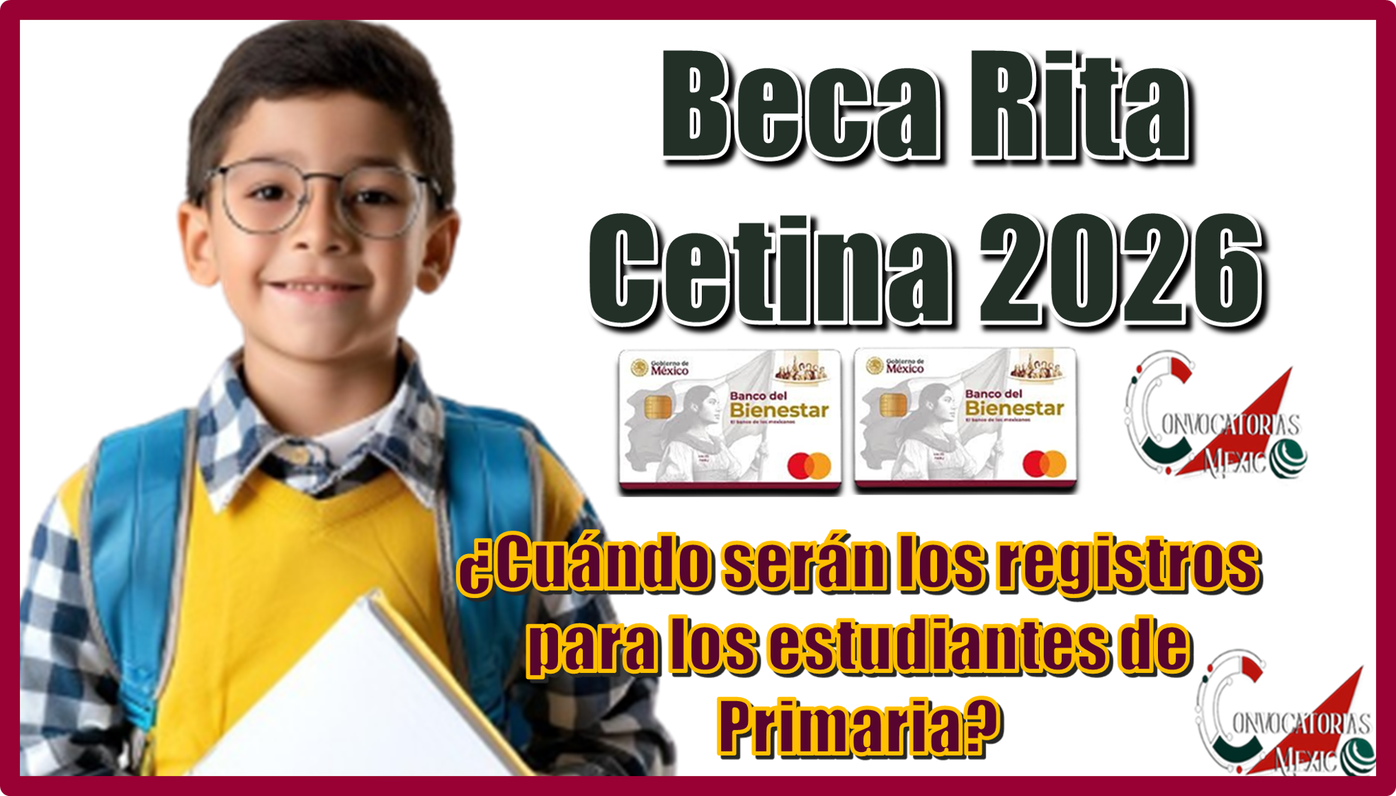 Beca Rita Cetina 2026 | ¿Cuándo serán los registros para los estudiantes de Primaria? 