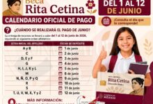 Beca Rita Cetina: Calendario Oficial de Pago Del 1 al 12 de Junio ¡Consulta el día que te corresponde!