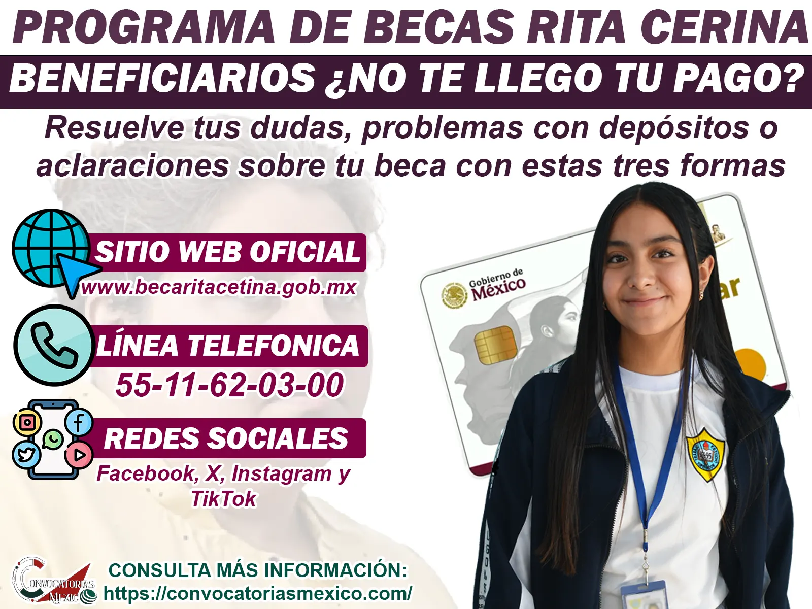Beca Rita Cetina: ¿No te llego tu Pago? Así puedes aclararlo y resolver tus dudas