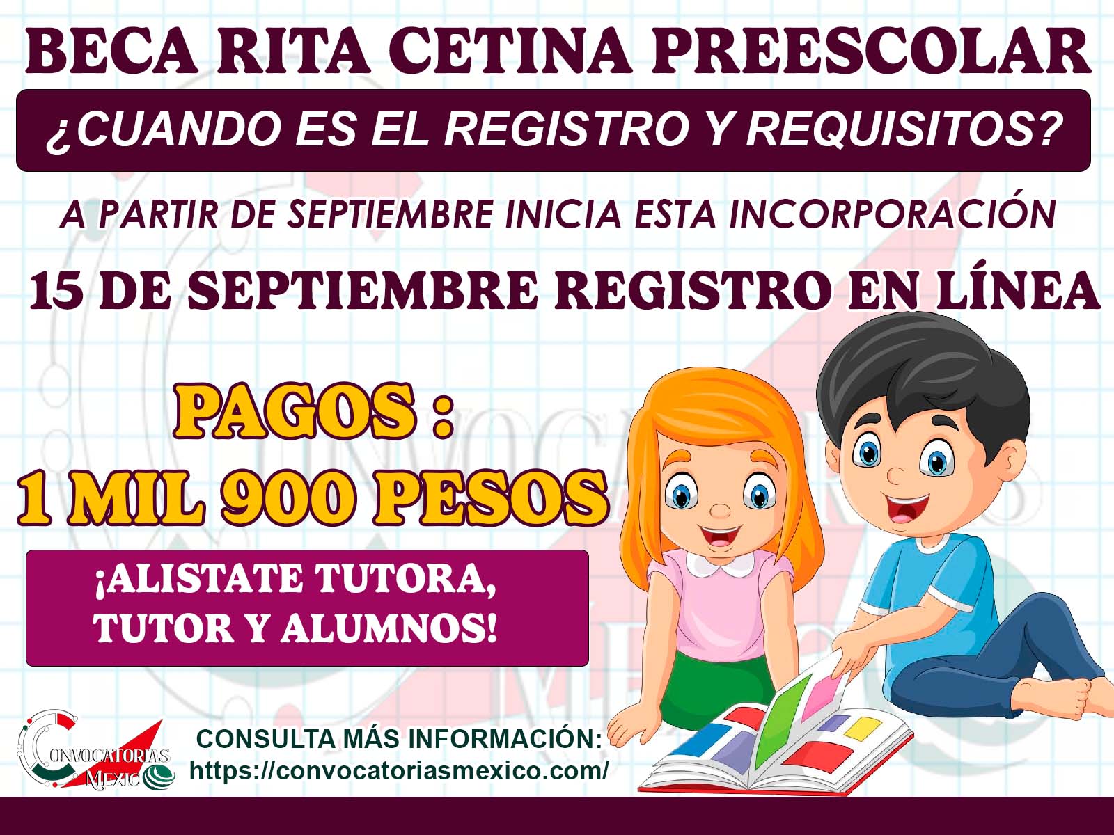 Beca Rita Cetina: ¿Registro para alumnos de preescolar iniciará en septiembre?