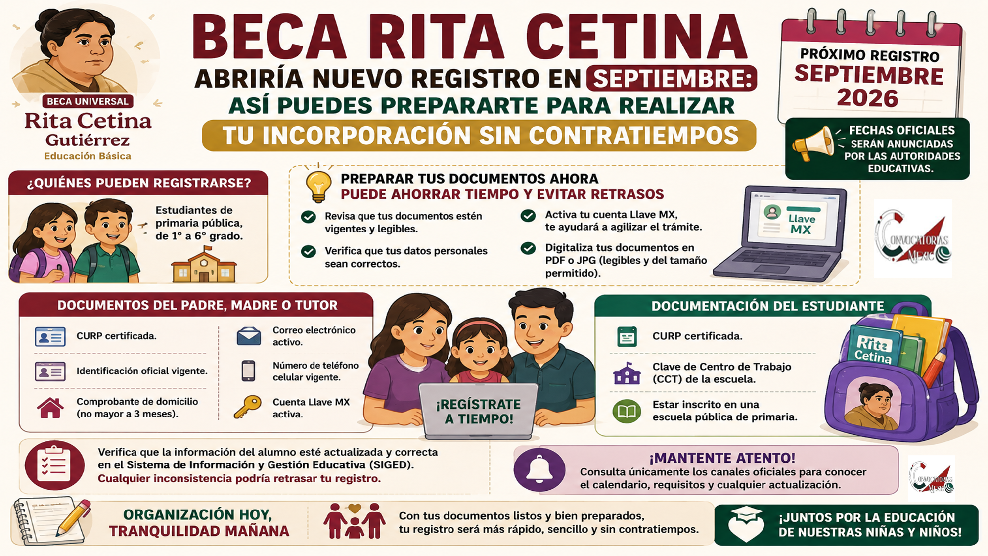 Beca Rita Cetina abriría nuevo registro en septiembre: así puedes prepararte para realizar tu incorporación sin contratiempos