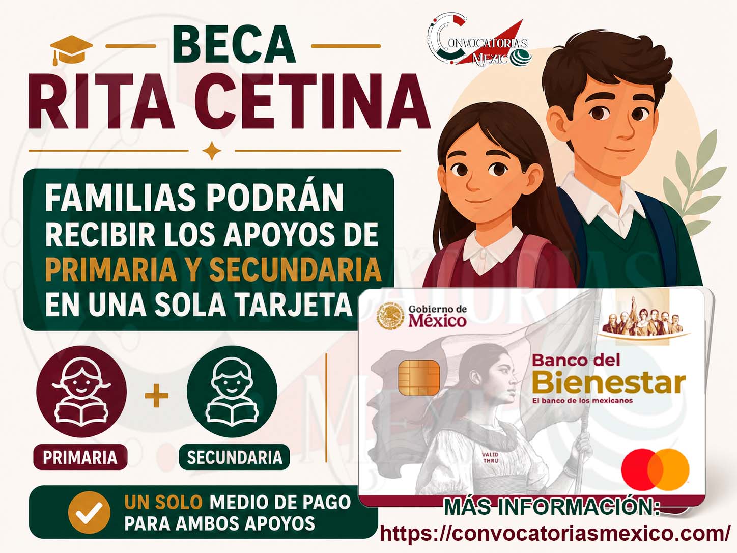 Beca Rita Cetina familias podrán recibir los apoyos de primaria y secundaria en una sola tarjeta