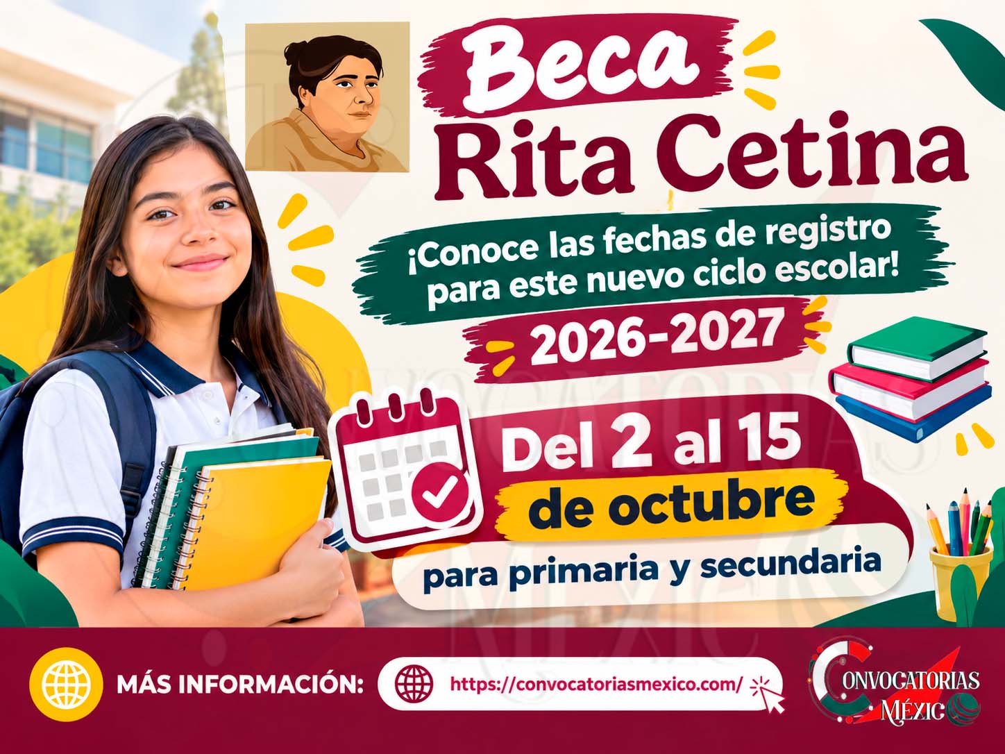 Beca Rita Cetina ¡Conoce las fechas de registro para este nuevo ciclo escolar 2026-2027!