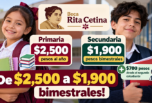 ¡De $2,500 a $1,900 bimestrales! Así cambia el apoyo de la Beca Rita Cetina para primaria y secundaria