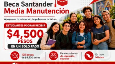 Beca Santander Media Manutención: estudiantes podrán recibir $4,500 pesos en un solo pago