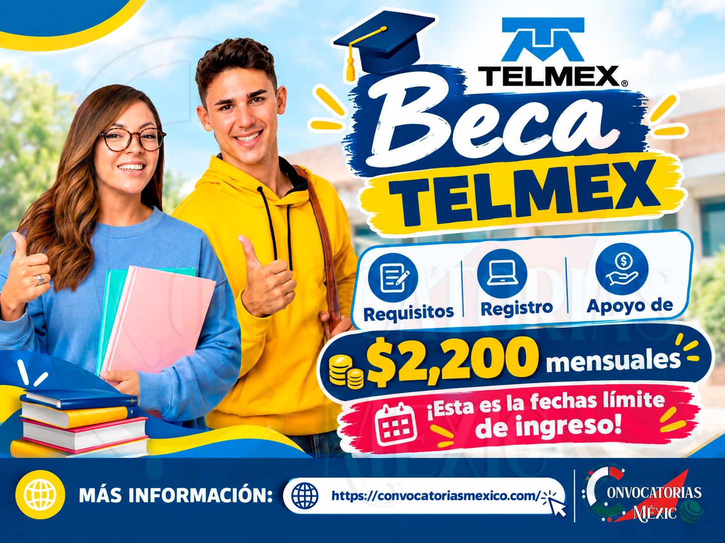 Beca Telmex: Requisitos, Registro, Apoyo de $2,200 mensuales ¡Esta es la fechas límite de ingreso!