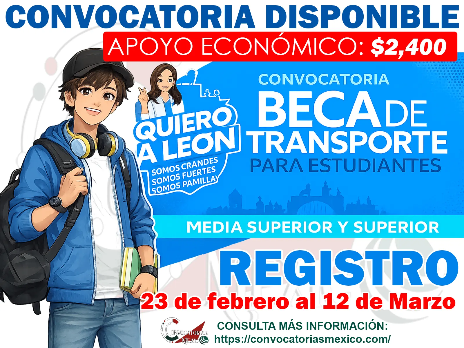 Beca Transporte para estudiantes de nivel medio superior y superior: Recibe un pago de hasta 2 mil 400 pesos